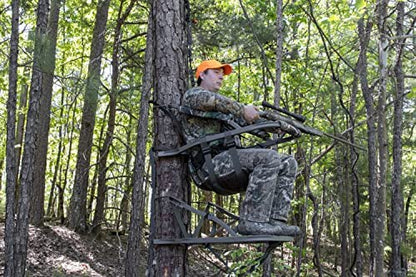 Summit Viper SD Climbing Treestand – Lightweight Aluminum, Foam Padded Seat, 300 lbs Capacity, Includes Safety Harness
