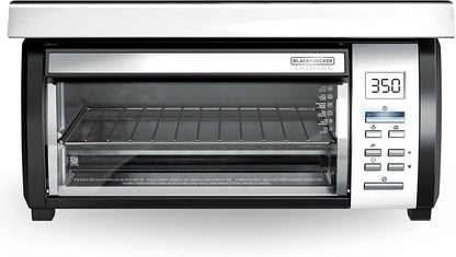 BLACK+DECKER SpaceMaker Under-Counter Toaster Oven, Digital Controls, Black/Stainless Steel, Fits 9锟芥�锟斤拷 Pizza, TROS1000D