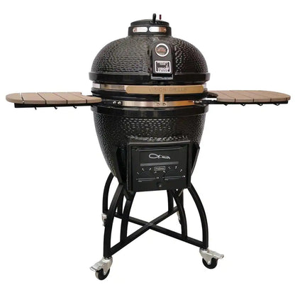 Grills 22 in. Kamado Pro Ceramic Charcoal Grill with Grill Cover