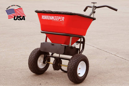 Multi-Purpose Walk Behind Push Spreader 3039632R Grounds Keeper, 100 Pound Capacity, Multi Use Tool for Grass Seed, Salt, De-Icer, Fertilizer and Seeds