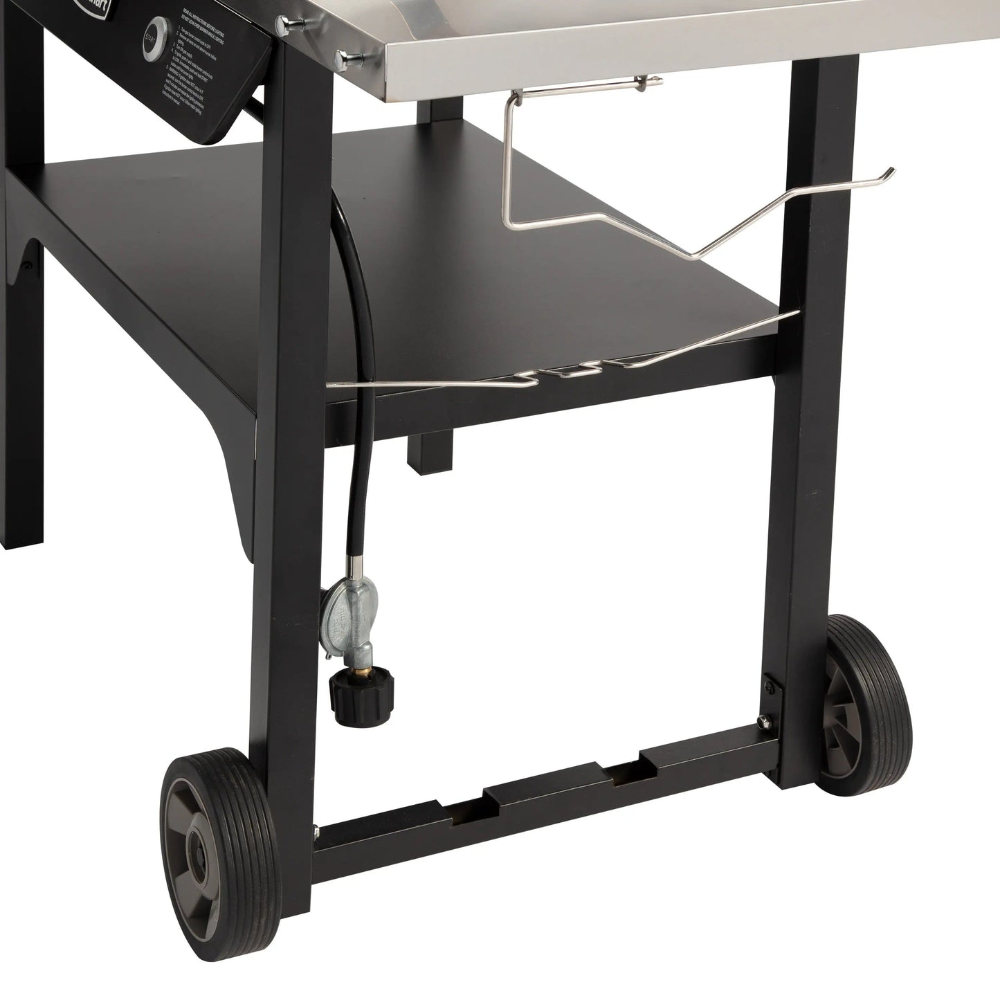Cuisinart Outdoor Wok Station, 50,000 BTU Propane Outdoor Wok Burner w Prep Table, 14�测�� Carbon Steel Wok for Stir Fry, Searing, BBQ �� Black