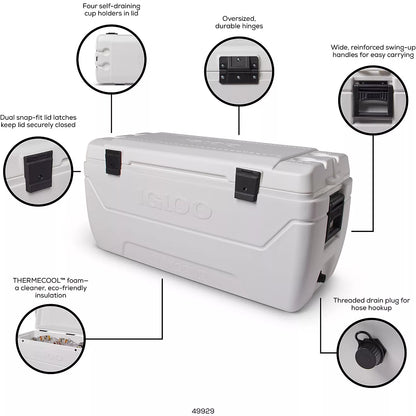 Igloo MaxCold 152-qt. Cooler White 01